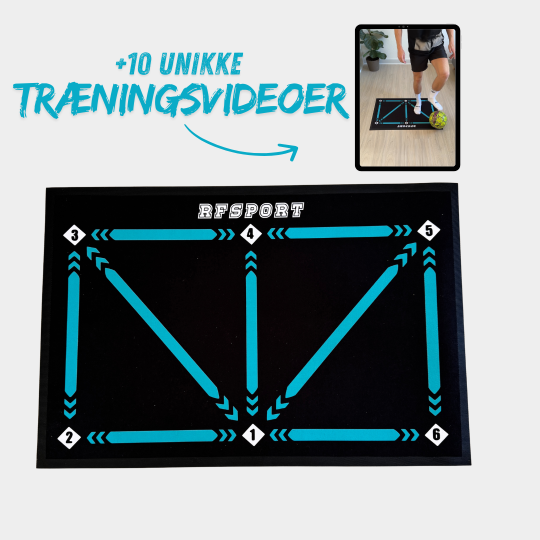 Fodbold træningsmåtte (inkl. 10 træningsvideoer)