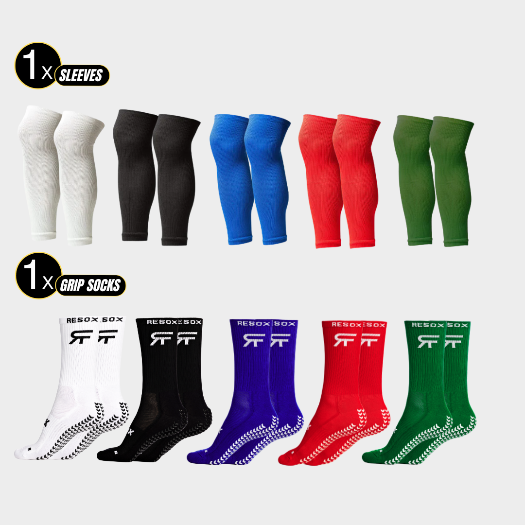Strømpepakken - Fodbold Sleeves + Grip Socks